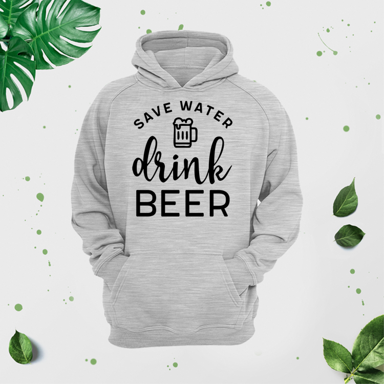 Vīriešu džemperis ar apdruku "Save water, drink beer" CreativePrint