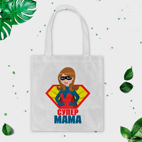 Shopper soma ar apdruku "Super Mamma" CreativePrint