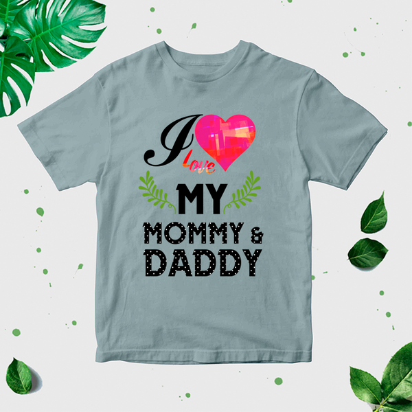 Bērnu T-krekls ar apdruku "I love my mommy & daddy" CreativePrint