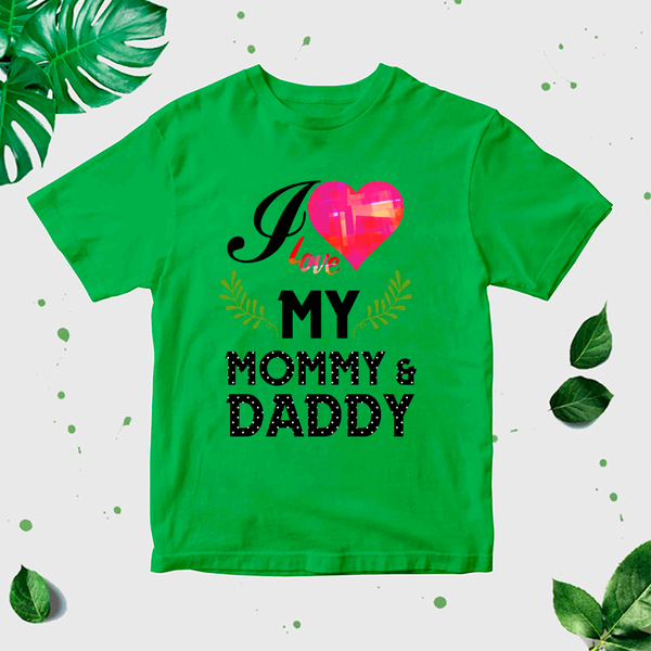 Bērnu T-krekls ar apdruku "I love my mommy & daddy" CreativePrint