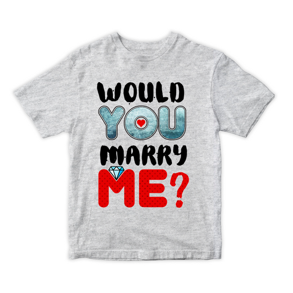Vīriešu T-krekls ar apdruku "Would you marry me?" CreativePrint