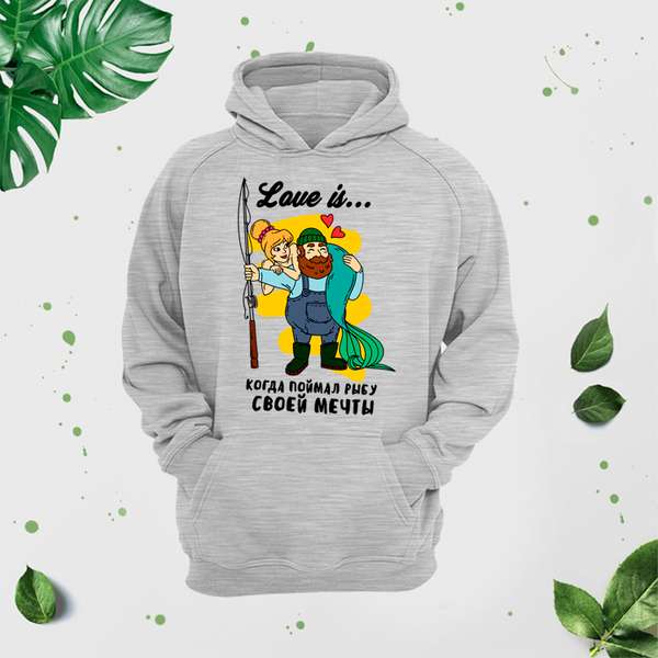 Vīriešu džemperis ar apdruku "Love is" CreativePrint