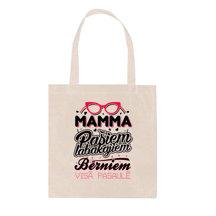 Shopper soma ar apdruku "Mamma pašiem labākajiem bērniem visā pasaulē" CreativePrint