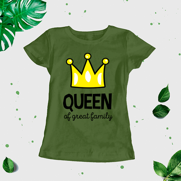 Sieviešu t-krekls "Queen of great family" CreativePrint