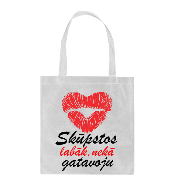 Shopper soma ar apdruku: Skūpstos labāk, nekā gatavoju. CreativePrint