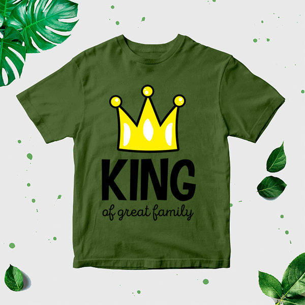 Vīriešu T-krekls "King of great family" CreativePrint