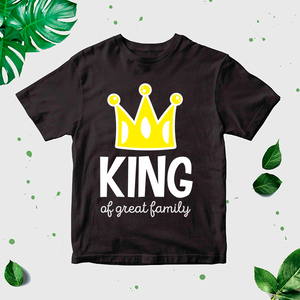 Vīriešu T-krekls "King of great family" CreativePrint