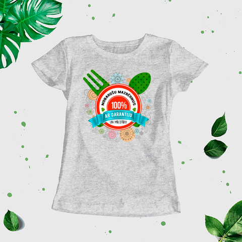 Sieviešu t-krekls "Nobarošu mazbērnus 100% ar garantiju un mīlestību" CreativePrint