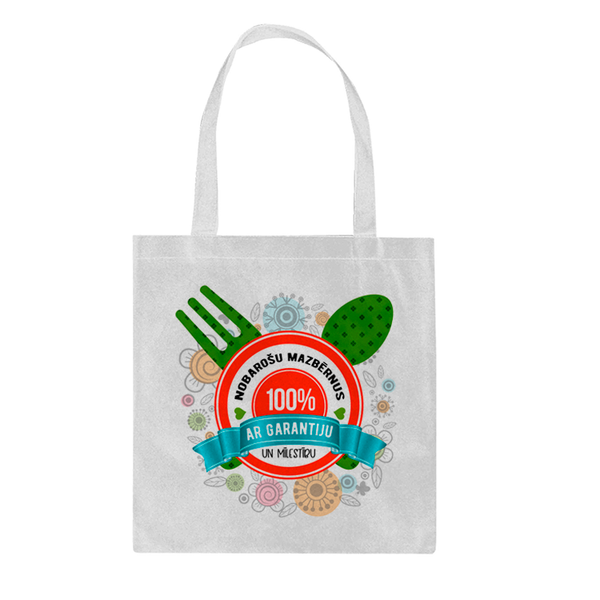 Shopper soma ar apdruku "Nobarošu mazbērnus 100% ar garantiju un mīlestību" CreativePrint