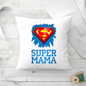 Spilvens ar apdruku: "Super Mama" CreativePrint